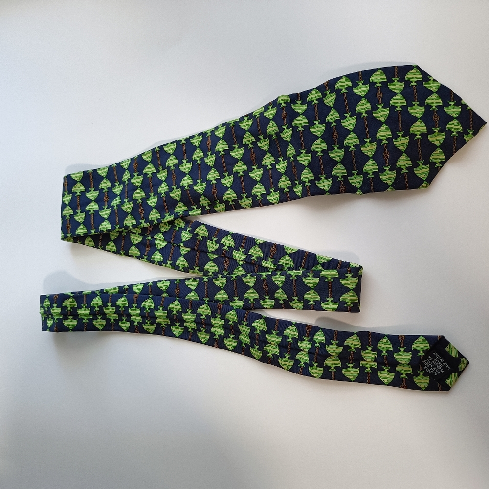 Chanel logo Fish chain silk tie - Picture 7 of 14